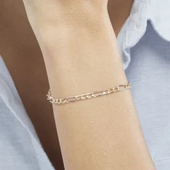 Bracelet Or Bicolore Maille Alternée 1/3|Marc Orian New