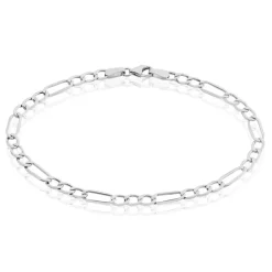 Bracelet Or Blanc Maille Alternée 1/3|Marc Orian Clearance