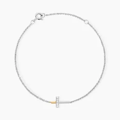 Bracelet Or Jaune Argent Blanc Oxyde De Zirconium|Marc Orian New