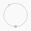 Bracelet Or Jaune Argent Blanc Oxyde De Zirconium