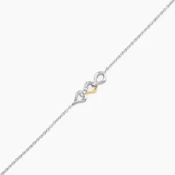 Bracelet Or Jaune Argent Blanc Oxyde De Zirconium