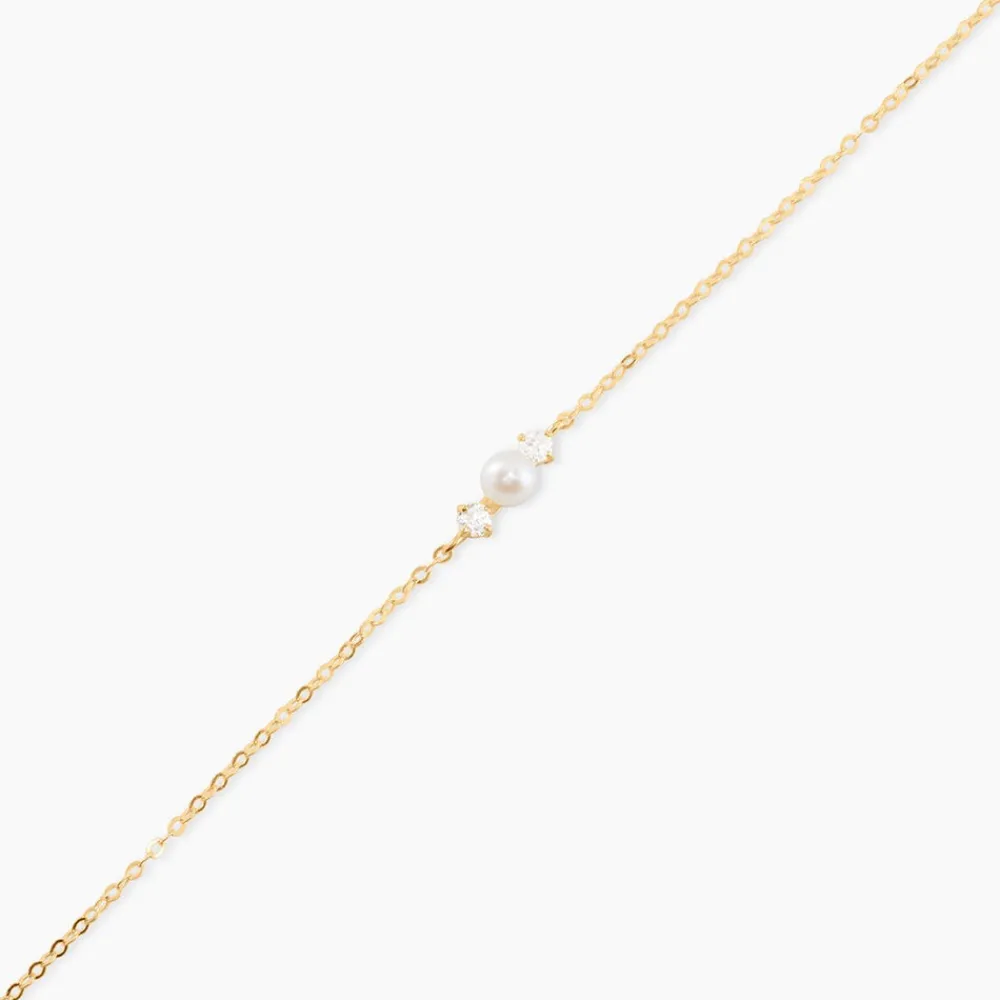 Bracelet Or Jaune Audrea Perle De Culture Oxydes De Zirconium|Marc Orian Hot