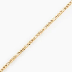 Bracelet Or Jaune Caméo Maille Alternée 1/3