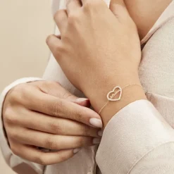 Bracelet Or Jaune Derry Oxyde De Zirconium