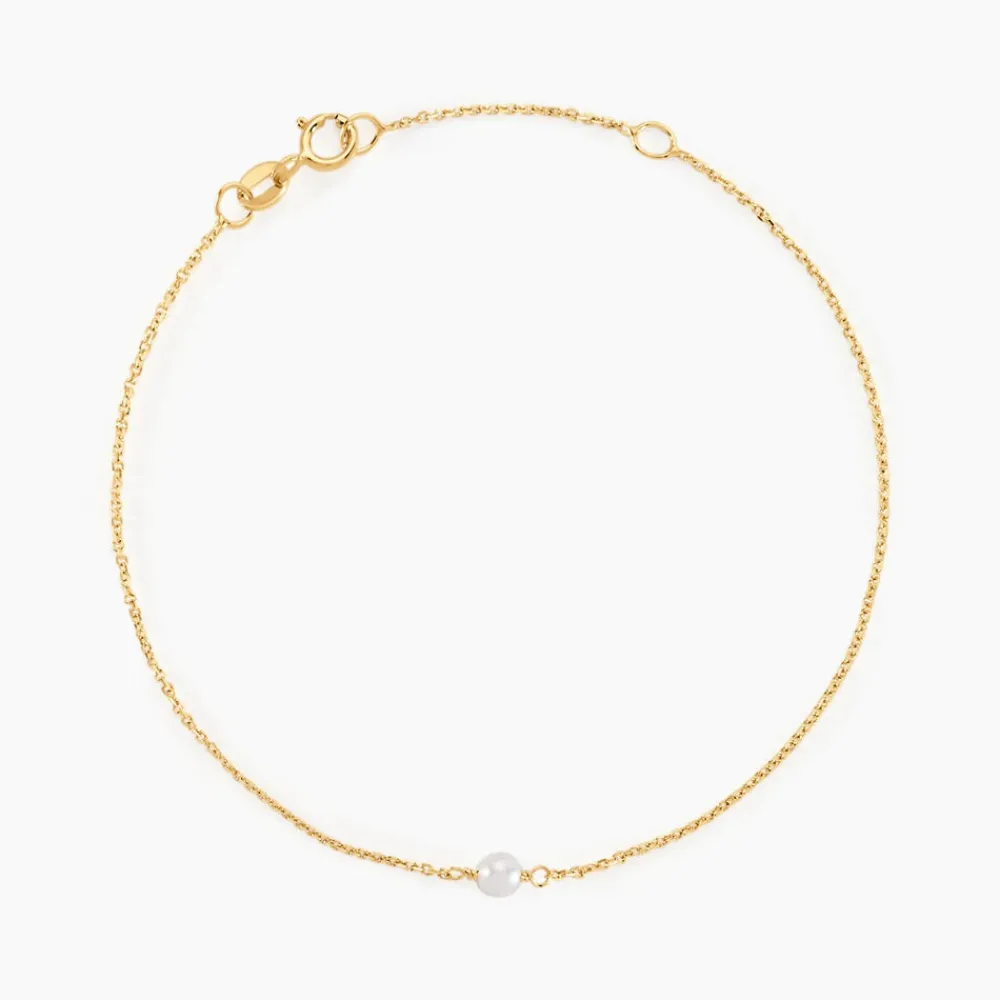 Bracelet Or Jaune Gentiane Perle|Marc Orian
