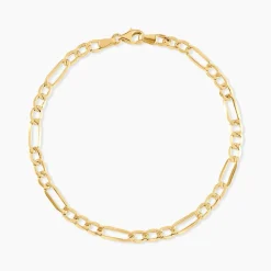Bracelet Or Jaune Maille Alternée 1/3|Marc Orian Online