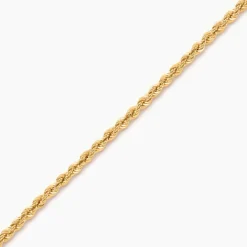 Bracelet Or Jaune Maille Corde