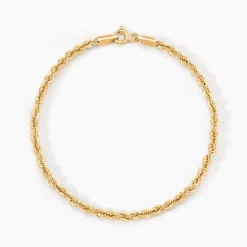 Bracelet Or Jaune Maille Corde