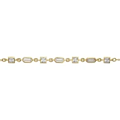 Bracelet Or Jaune Mercy Oxyde De Zirconium