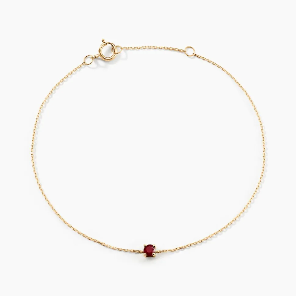 Bracelet Or Jaune Onora Rubis