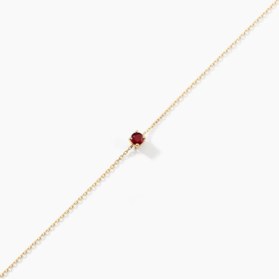 Bracelet Or Jaune Onora Rubis