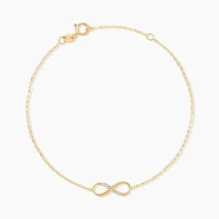 Bracelet Or Jaune Rosius Oxydes De Zirconium