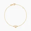 Bracelet Or Jaune Saponaire Oxydes De Zirconium