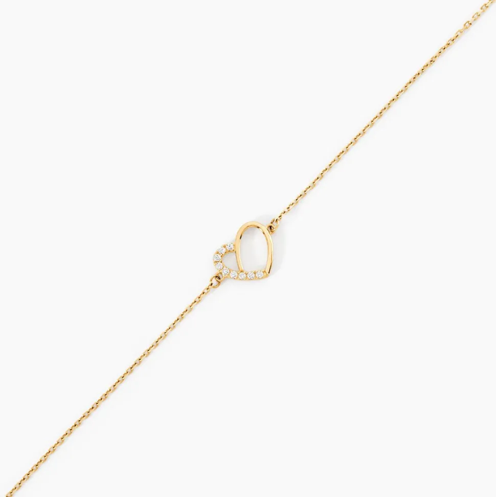 Bracelet Osamu Or Jaune Oxyde De Zirconium
