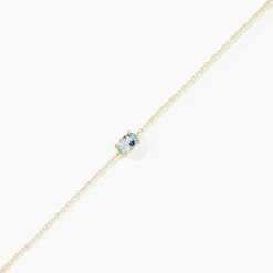 Bracelet Ovale Or Jaune Topaze