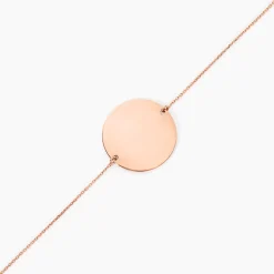 Bracelet Pastille Gravable Or Rose