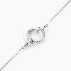Bracelet Peer Argent Blanc Oxyde De Zirconium