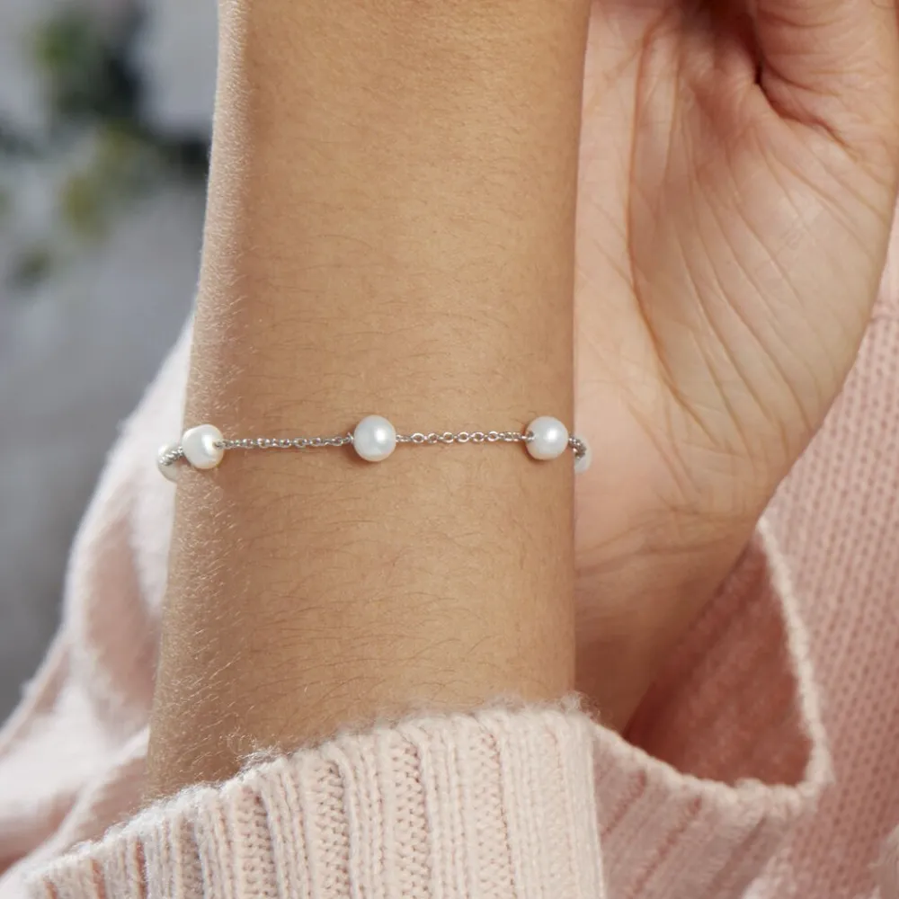Bracelet Perlita Argent Blanc Perle De Culture|Marc Orian Outlet