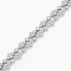 Bracelet Petales Argent Blanc Oxyde De Zirconium