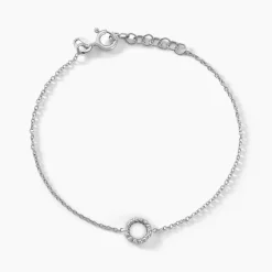 Bracelet Peytone Argent Blanc