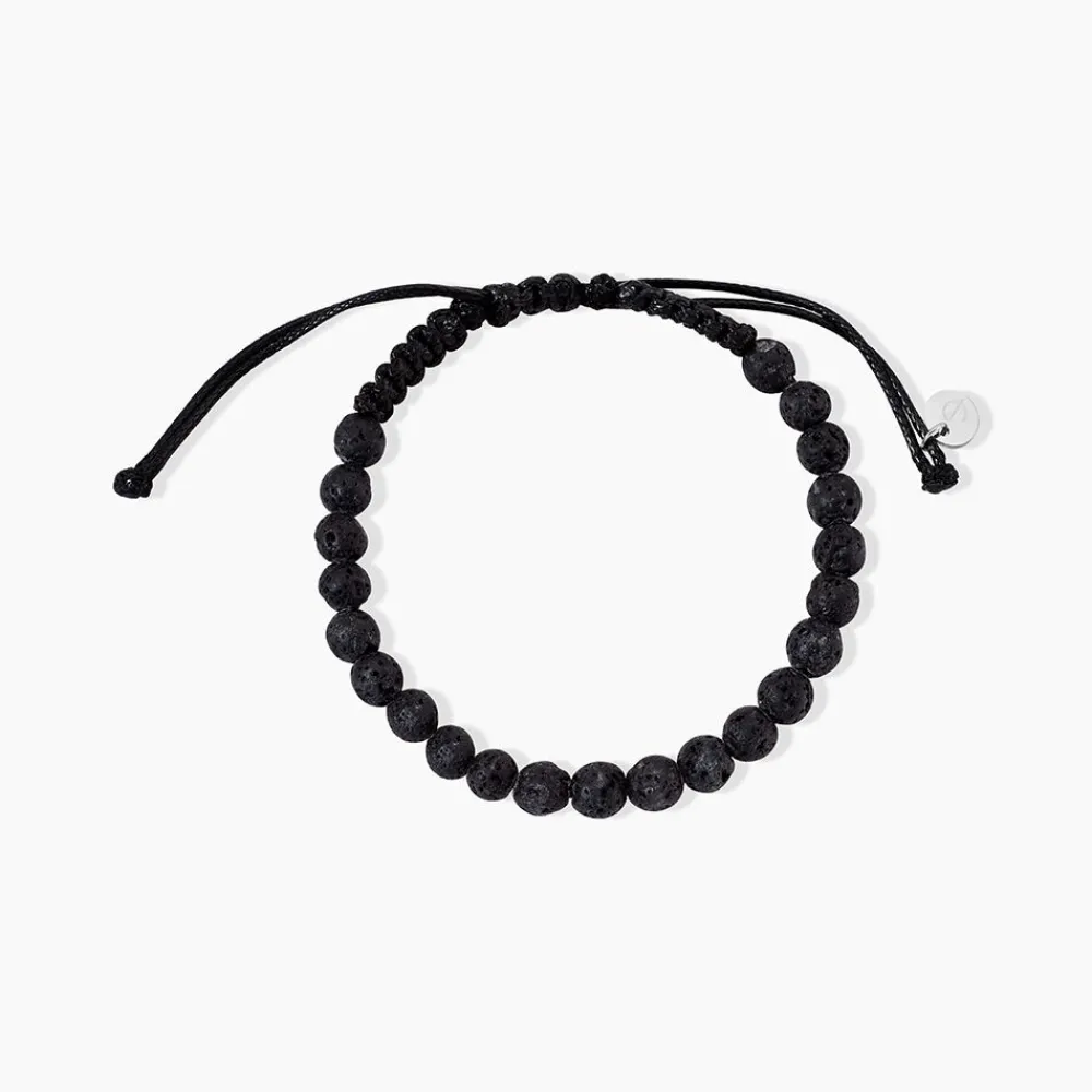 Bracelet Cordon Noir Pierre De Lave|PHEBUS HIM Sale