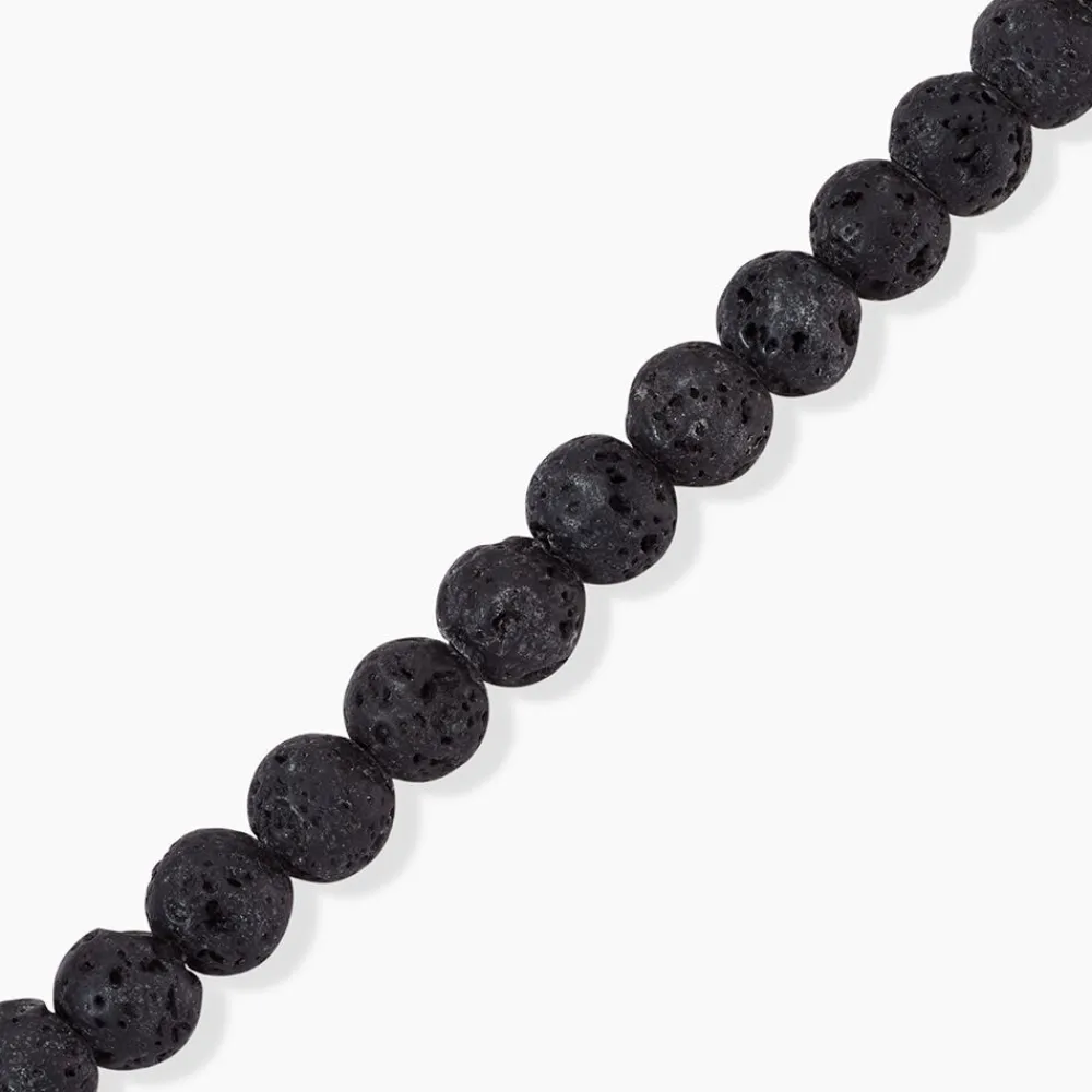 Bracelet Cordon Noir Pierre De Lave|PHEBUS HIM Sale