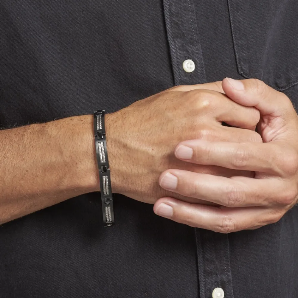 Bracelet Cosme Acier Noir|PHEBUS HIM