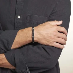 Bracelet Cuir De Vache Noir|PHEBUS HIM