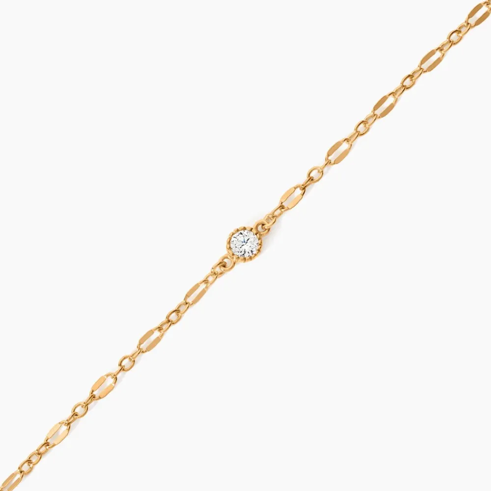 Bracelet Plaqué Or Jaune Lyn Oxyde De Zirconium|Marc Orian New