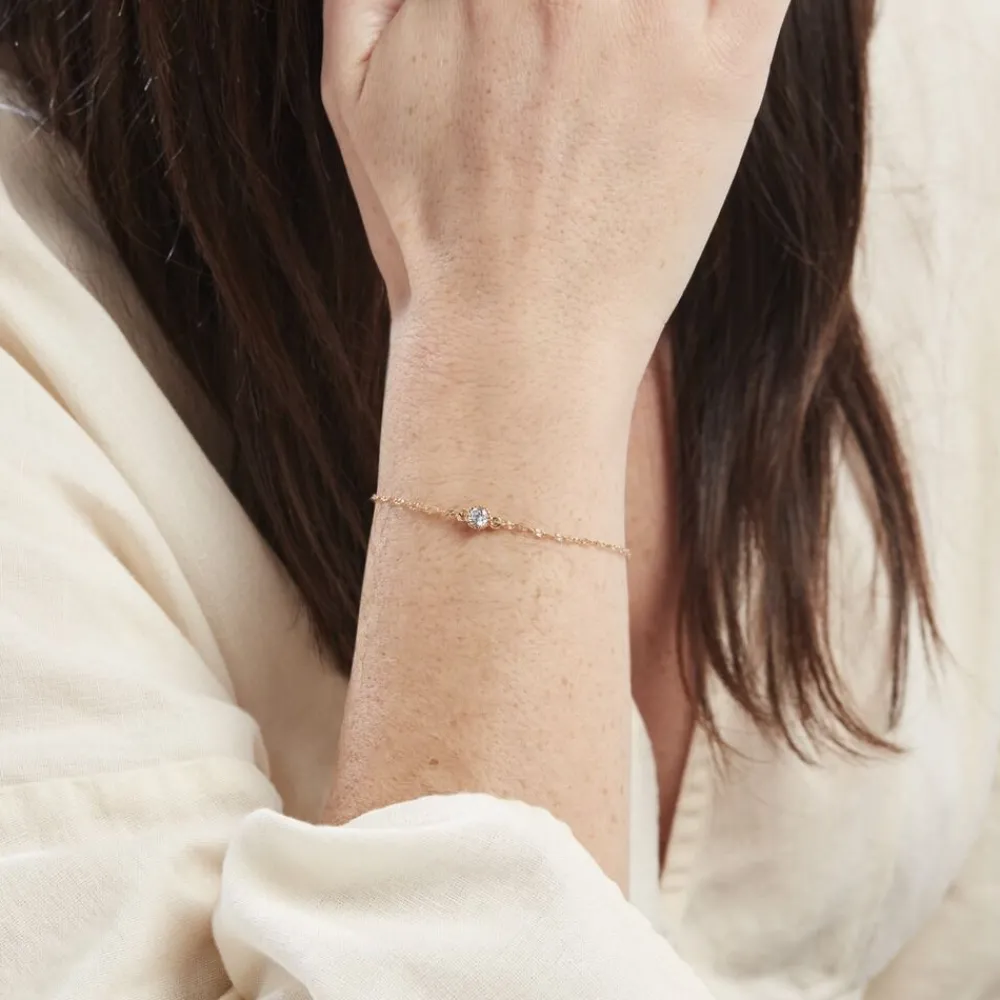 Bracelet Plaqué Or Jaune Lyn Oxyde De Zirconium|Marc Orian New