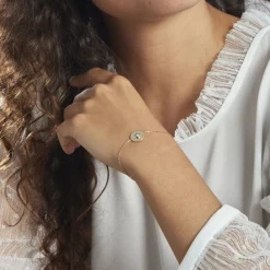 Bracelet Plaqué Or Jaune Zoila Pierre De Synthese|Marc Orian Outlet