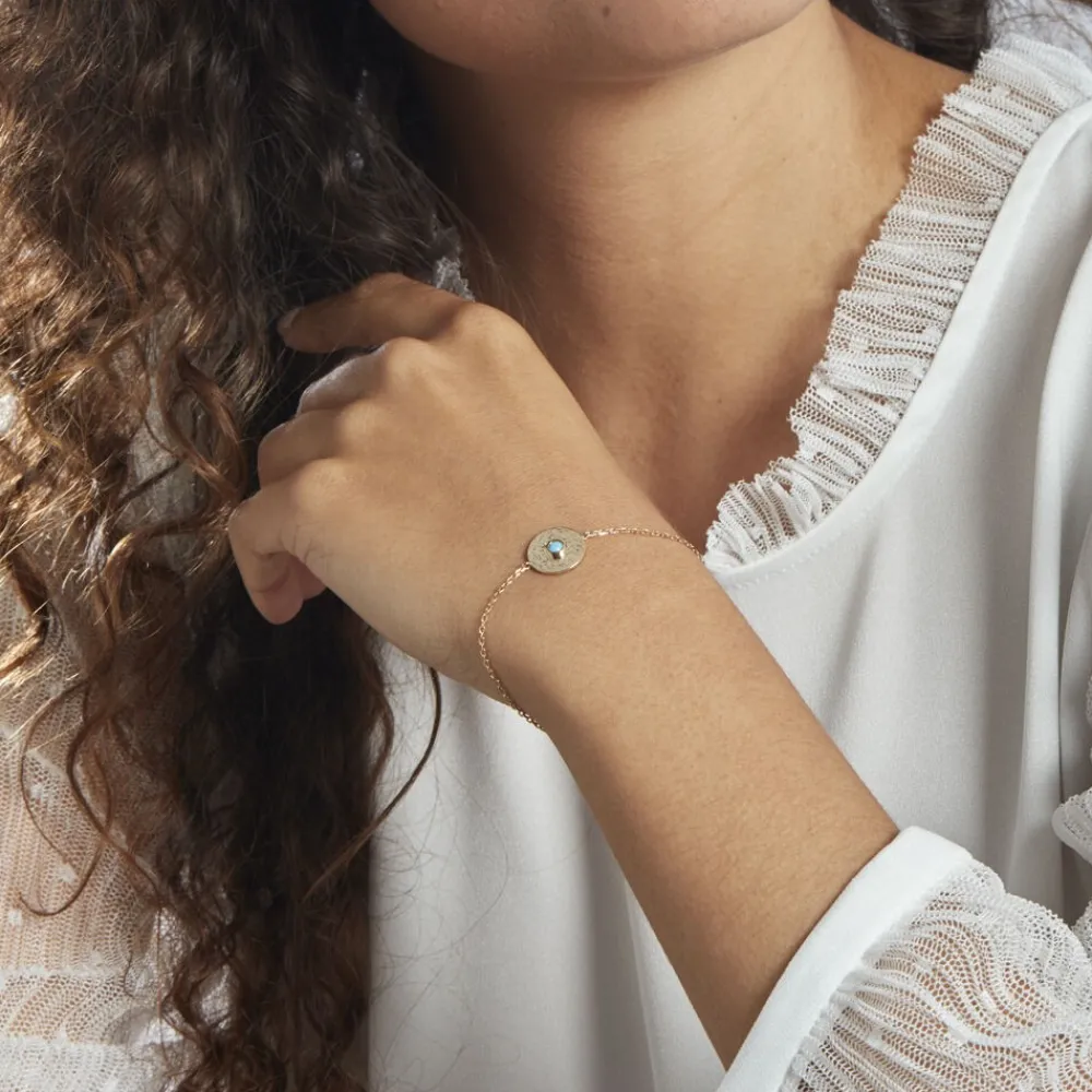 Bracelet Plaqué Or Jaune Zoila Pierre De Synthese|Marc Orian Outlet