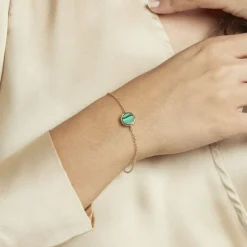 Bracelet Plaqué Or Neassa Malachite|Marc Orian Discount
