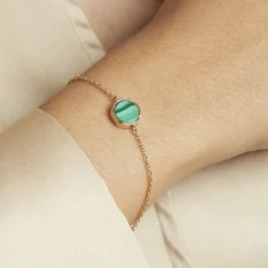 Bracelet Plaqué Or Neassa Malachite|Marc Orian Discount