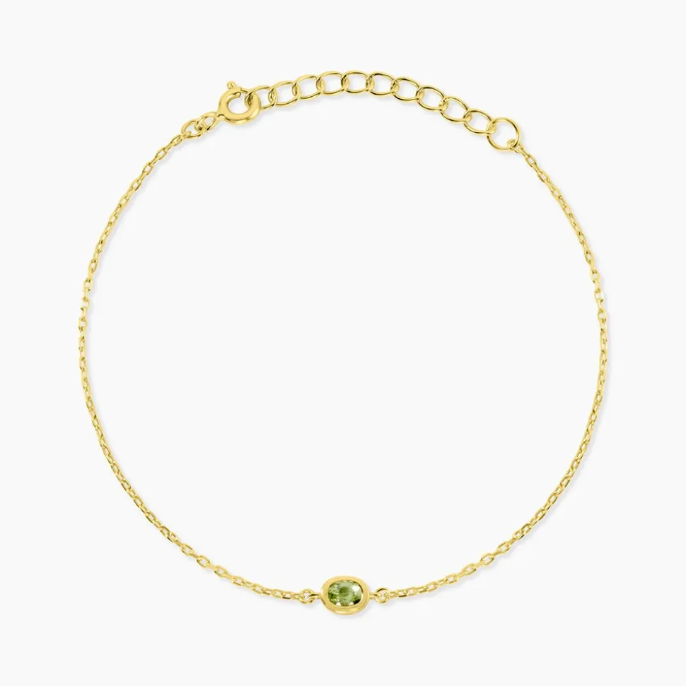 Bracelet Poem Argent Jaune Péridot