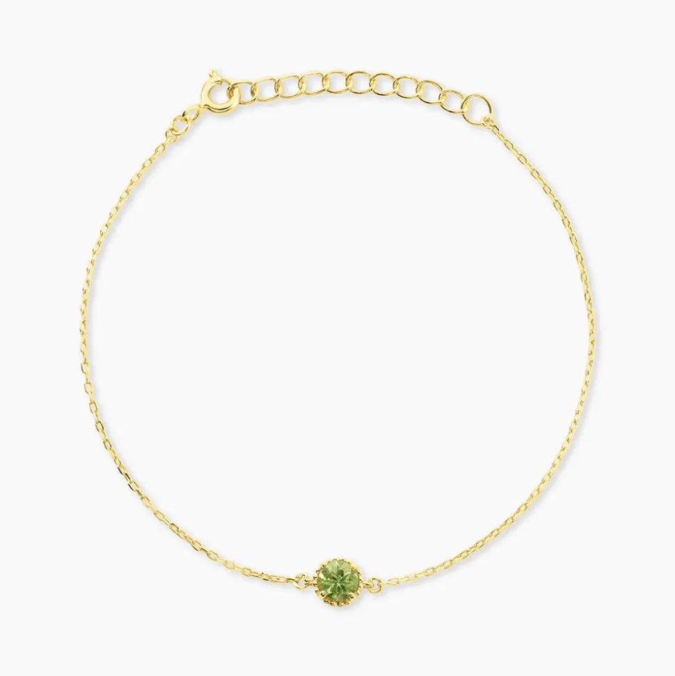 Bracelet Poem Argent Jaune Péridot