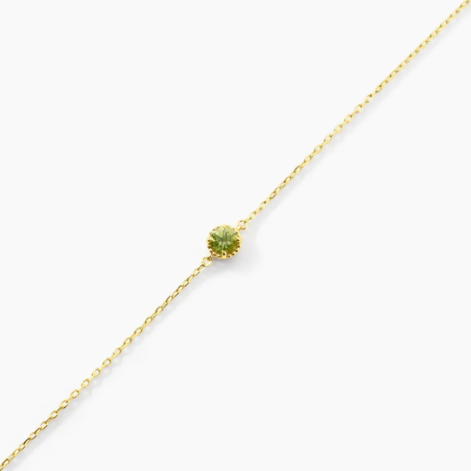 Bracelet Poem Argent Jaune Péridot