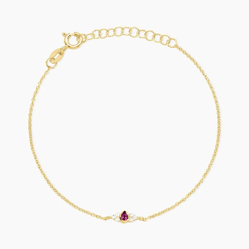 Bracelet Poem Argent Jaune Rhodolite Oxyde De Zirconium|Marc Orian Hot
