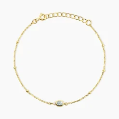 Bracelet Poem Argent Jaune Topaze Oxyde De Zirconium