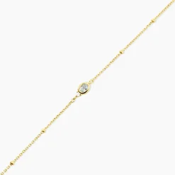 Bracelet Poem Argent Jaune Topaze Oxyde De Zirconium