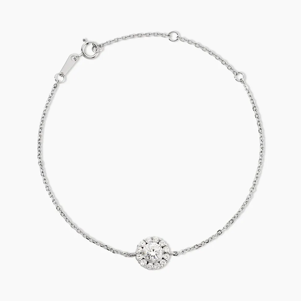 Bracelet Princess Argent Blanc Oxyde De Zirconium