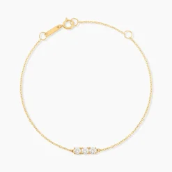 Bracelet Pryderi Or Jaune Oxyde De Zirconium