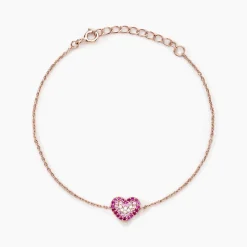Bracelet Reflets Romantiques Argent Rose Oxyde De Zirconium
