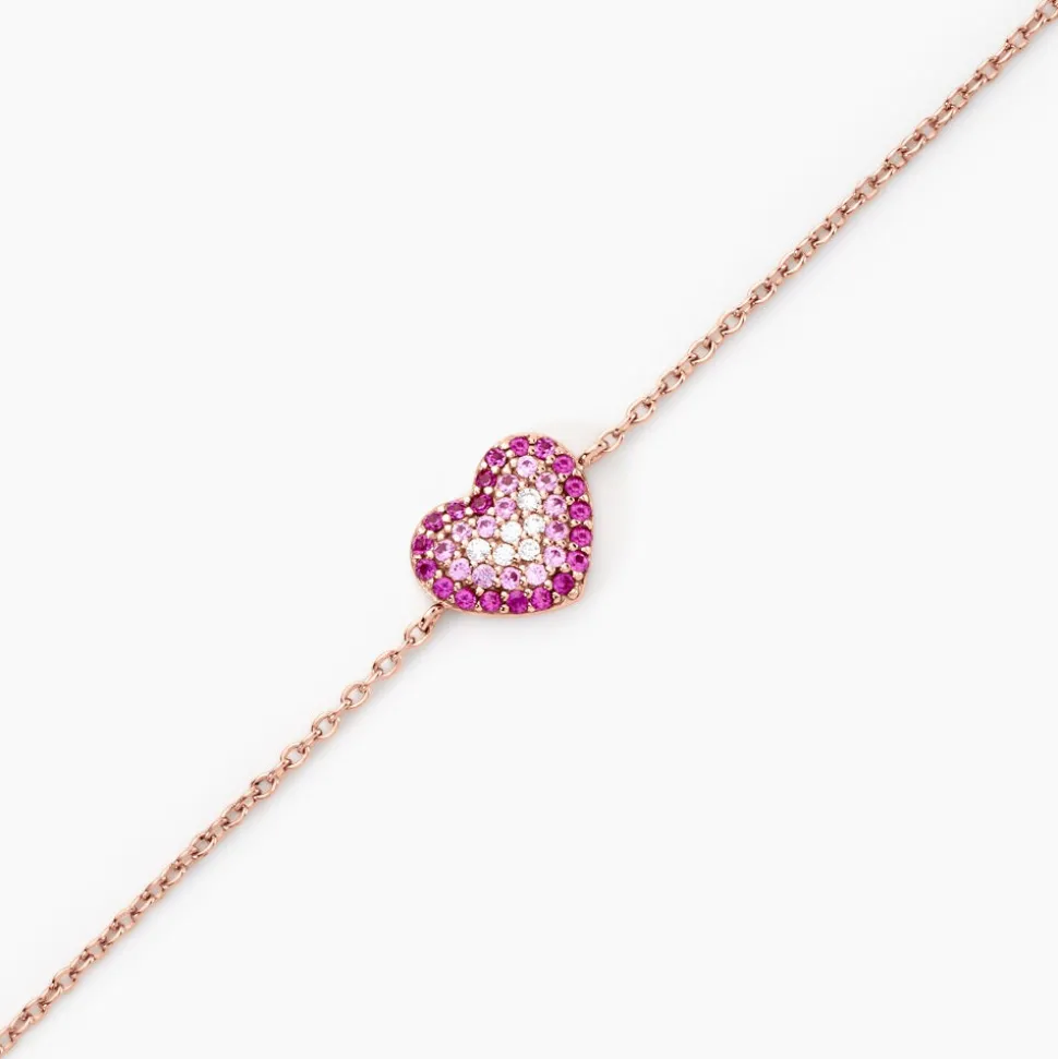 Bracelet Reflets Romantiques Argent Rose Oxyde De Zirconium