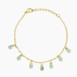 Bracelet Ria Acier Jaune Pierre De Synthese