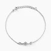 Bracelet Roseraie Argent Blanc Oxyde De Zirconium