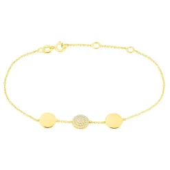 Bracelet Rosette Or Jaune Oxyde De Zirconium|Marc Orian Clearance