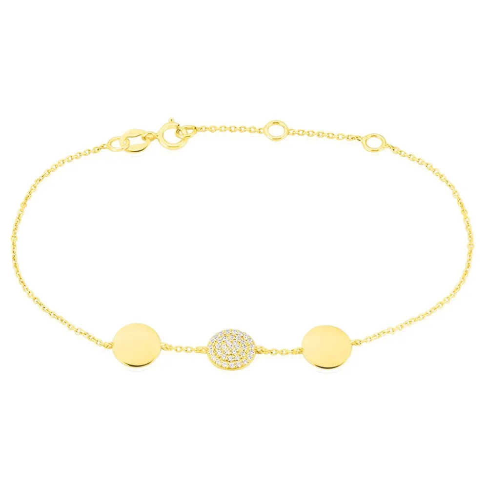 Bracelet Rosette Or Jaune Oxyde De Zirconium|Marc Orian Clearance