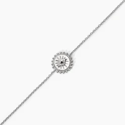 Bracelet Salvia Argent Blanc Opale