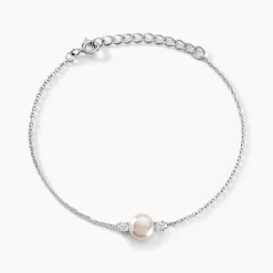 Bracelet Sari Argent Blanc Perle De Culture Et Oxyde De Zirconium|Marc Orian Hot